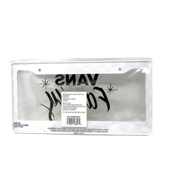 VANS License Plate Cover Frame Family Exclusive Black White Check VN000DNSN0A1 - Picture 6 of 7